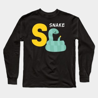 Snake alphabet S funny Long Sleeve T-Shirt